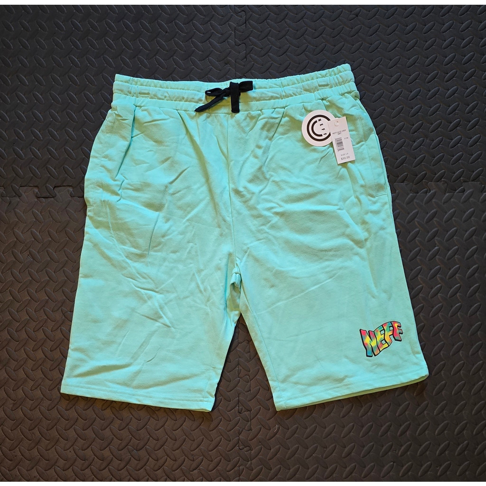 Neff Acid Drip Mint Sweatshorts available in Large and Medium!!